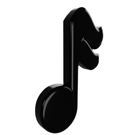 3d Rendering Sixteenth Note Icon On Transparent Background 10996069 Png