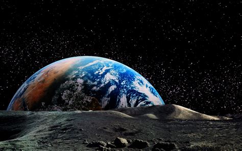 Земля На Фоне Луны Фото Telegraph
