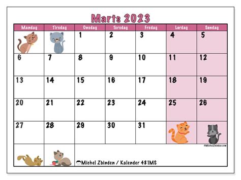 Kalender Marts 2023 Til Print 481MS Michel Zbinden DA