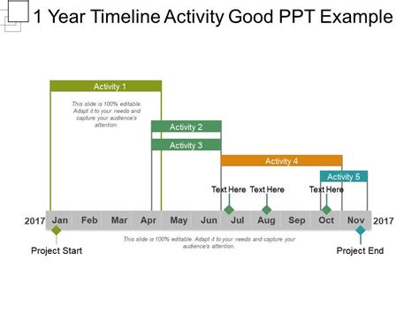 1 Year Timeline Activity Good Ppt Example Powerpoint Templates
