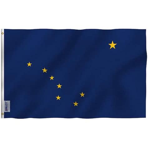 Anley Fly Breeze 3 Ft X 5 Ft Polyester Alaska State Flag 2 Sided