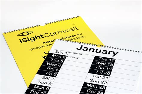 Large Print Easy To See Wall Calendar For The Visually Impaired