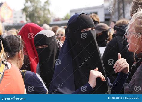 Muslim Women Protest At Demonstration Against Danish Legislation That Ban The Use Of Traditional