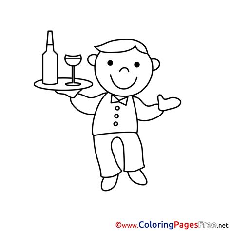 Top 78 Best Waiter Coloring Pages Download And Print For Free