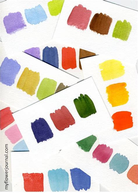 Have Fun With Color Swatches In Watercolor My Flower Journal Color