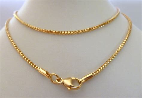 18ct Solid Gold Franco Chain 18ct 18k 750 Mens Women Etsy Uk