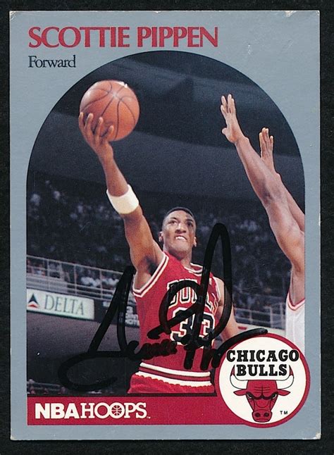 The american citizen has mixed ethnicity with libra star sign. Scottie Pippen Signed Bulls 1990-91 Hoops #69 Basketball ...