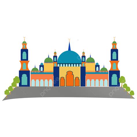 Gambar Desain Siluet Ilustrasi Vektor Masjid Masjid Masjid Mesjid