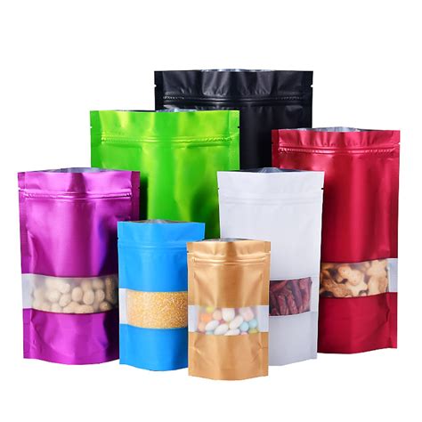 100pcs Resealable Smell Proof Mylar Ziplock Bags Pouch Food Self