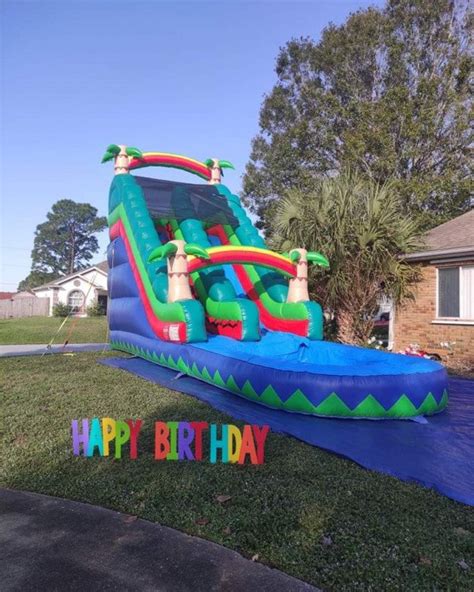 18ft Tropical Waterslide Space Coast Party Rentals Palm Bay Fl