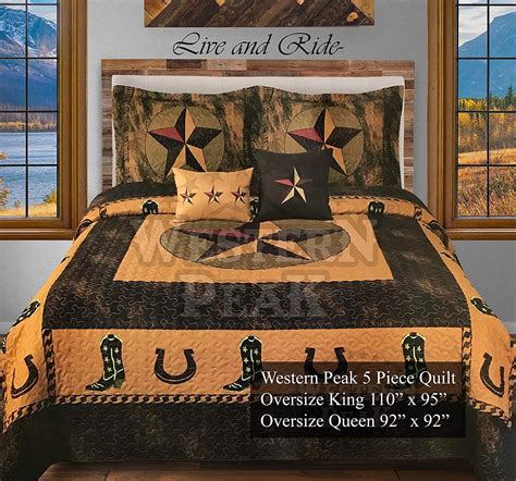Buy Western Peak 5 Pc Luxury Western Texas Star Cowboy Horse Cabin