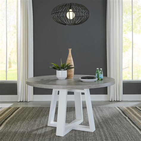 Liberty Furniture Palmetto Heights 499 DR PED Modern Farmhouse Round