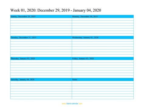 Yearly, monthly, landscape, portrait, two months on a page, and more. Weekly Calendar 2020 (WORD, EXCEL, PDF)