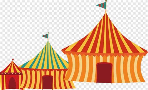 Tent Circus Carpa Tente De Cirque Divers Orange Png Pngegg