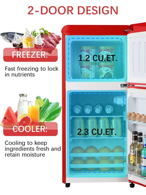 Krib Bling 35cuft Compact Refrigerator With 7 Level Thermostat Mini