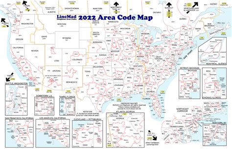 Lincmads 2020 Area Code Map With Time Zones