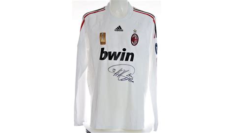 Kakas Ac Milan Signed Match Shirt Uefa Cup 200809 Charitystars