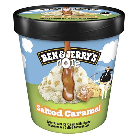 Ben And Jerrys Salted Caramel Core Sweet Cream Ice Cream Pint 16 Oz