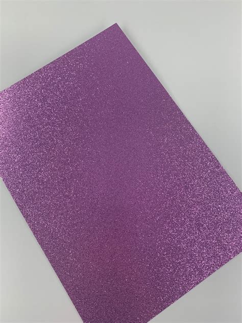 Lilac Glitter Card A4 Single Sheet Etsy