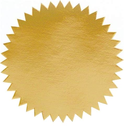 Shiny Gold Foil Seal Certificate Labels Pack Of 50 2 Diameter For Sale