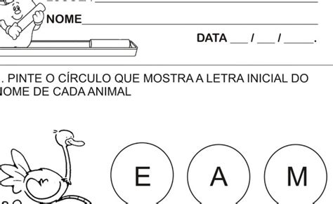 Atividade Letra Inicial Animais Mamiferos Ideia Criativa Gi Barbosa