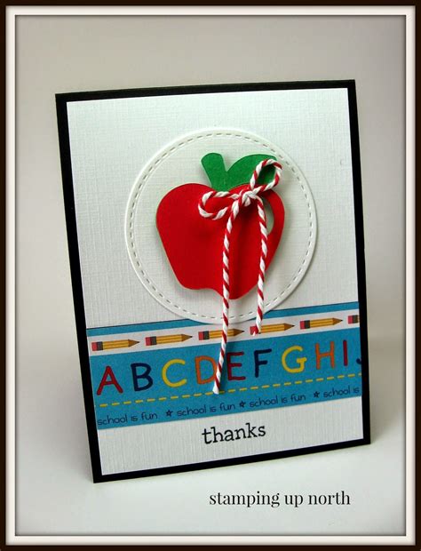 Stamping Up North Teacher Thank You Cards Teacher Cards