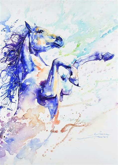 Watercolor Horse Painting Watercolor Art Lessons Watercolor Animals