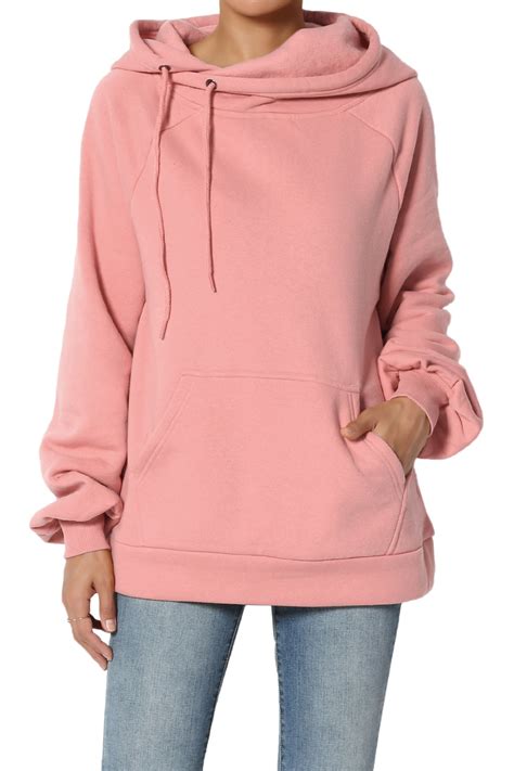 themogan themogan women s s~3x drawstring cozy fleece relaxed fit hooded pullover sweatshirts
