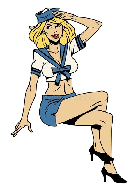 Pin Up Blonde Girl Topless Stock Illustrations 367 Pin Up Blonde Girl Topless Stock