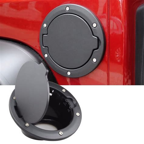 Fuel Filler Door Cover Gas Tank Cap For Jeep Wrangler Jk