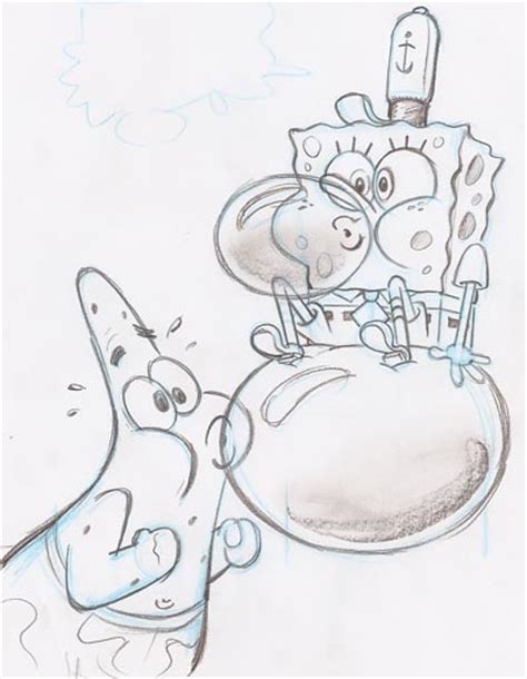 Cartoon Snap Painting Process Spongebob Cover Art For Nick Magazine
