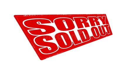 Sorry Sold Out Stock Illustration Illustration Of Grunge 109044144