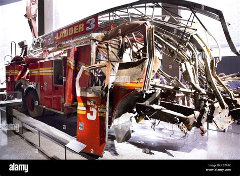 Destroyed Ladder Truck Of Fdny Ladder Co 3 National September 11