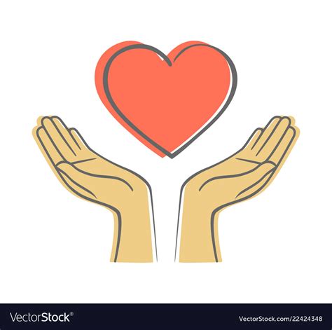 Hand Giving Love Symbol Hand Draw Icon Royalty Free Vector