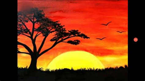 The Beautiful Sunset Drawing By Art Maker Youtube