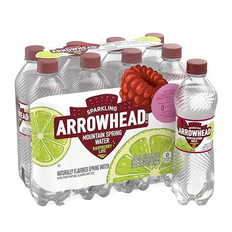 Arrowhead Sparkling Water Raspberry Lime 169 Oz Bottles