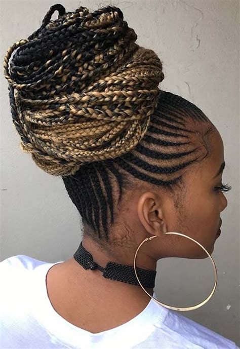 23 Beautiful Braided Updos For Black Hair Stayglam