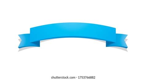 Blue Ribbon Banner Satin Blank Design Stock Vector Royalty Free