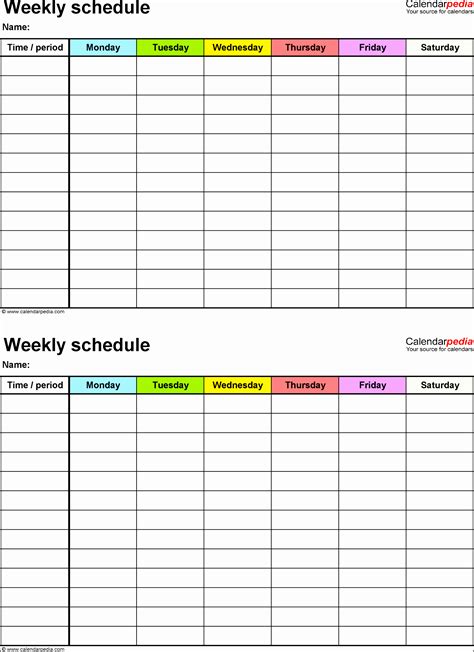 Free 6 Sample Class Schedules In Pdf Ms Word Excel
