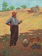 An American Farmer In Summer - Getting Drawing by Mary Evans Picture ...