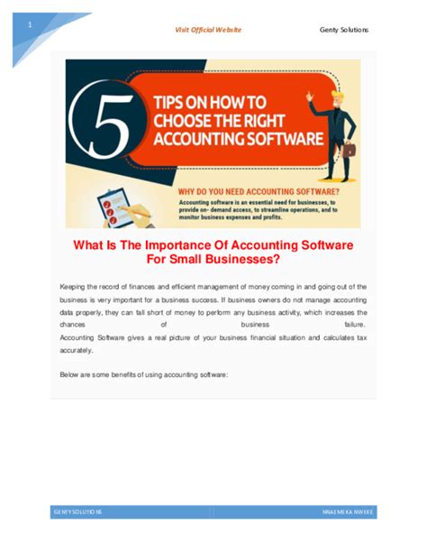 Pdf What Is The Importance Of Accounting Software For Small