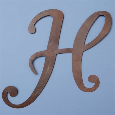 Large Rustic Metal Monogram Letters Hhh