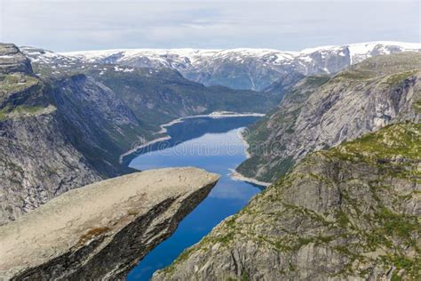 Trolltunga Rock Formation Is One Of The Most Popular And Scenic Places