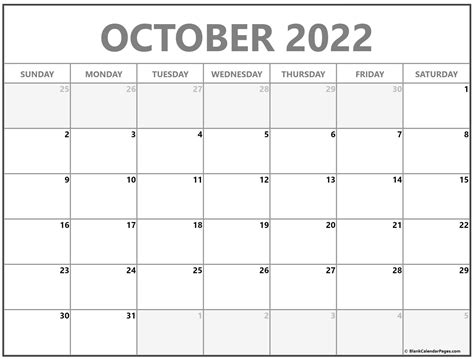 October 2022 calendar | free printable calendar