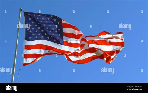 American Flag Waving Stock Photo Alamy