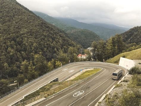 Mountain Road In Caucasus Mountains Sochi Russia Stock Photo Image