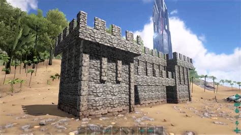 Ark Survival Evolved How To Build Medieval Castle Walls Tutorial