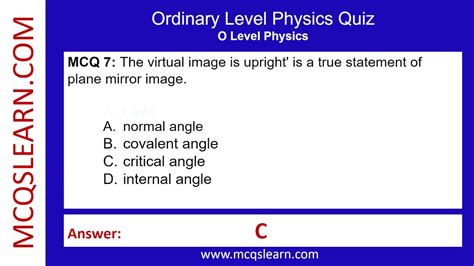 Ordinary Level Physics Quiz Questions And Answers Pdf O Level Physics