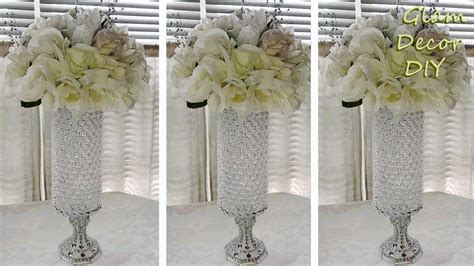 Dollar Tree Diy Glam Crystal Vase Wedding Centerpiece