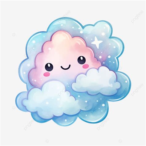 Cute Magic Cloud Stationary Sticker Oil Painting Cloud Clipart Cute